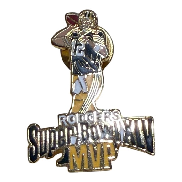 NFL Jewelry - Vintage Aaron Rodgers Super Bowl XLV MVP Pin – Green Bay Packers NFL Collectible
